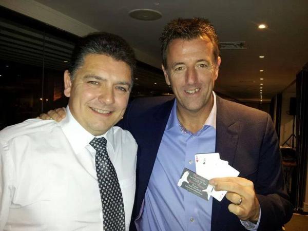 North West Magician Darren Magician with footballer Matt Le Tissier